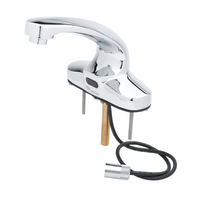 ChekPoint Electronic Touchless Deck Mount Faucet, 4-Inch Centers, Chrome Finish, Mixing Valve