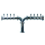 Thumbnail image #1 for Micro Matic USA Titan TT-Y-8KR-11 Y-Style Countertop 8-Faucet Glycol-Cooled Draft Beer Tower, Polished Stainless Steel