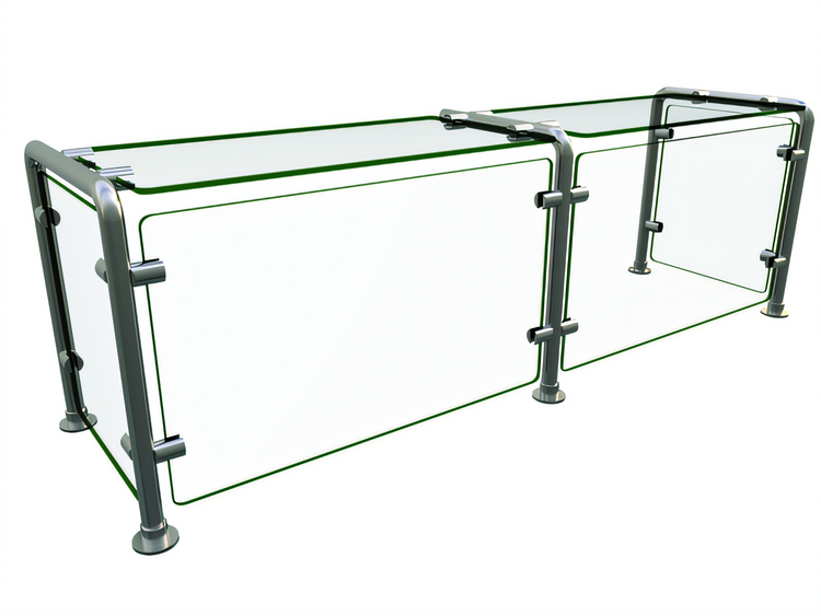 Product image #1 for Hatco Flav-R-Shield 2-Bay Single-Sided Full-Service Pass-Over Food Shield
