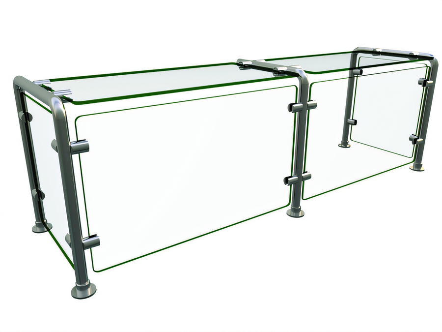 Product image #1 for Hatco Flav-R-Shield 2-Bay Single-Sided Full-Service Pass-Over Food Shield
