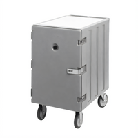 Cambro Camcart Insulated Food Storage Box Cart with Security Package and Cutting Board, 18 x 26 Inch, Coffee Beige