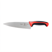 Mercer Culinary Millennia Colors 8-Inch Stamped Chef's Knife with Red Non-Slip Handle