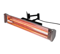 Commercial Wall-Mounted Electric Single Lamp Patio Heater with Adjustable Reflector