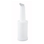 Thumbnail image #1 for Winco PPB-1W Liquor & Juice Multi Pour, 1 qt, White Spout and Lid, NSF Case of 12