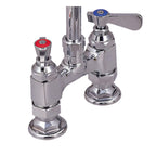 Thumbnail image #1 for BK Resources OptiFlow BKF4HD-XX-G Heavy-Duty Deck-Mount Faucet Body, 4-Inch Centers, No Spout, Chrome, Ceramic Valves