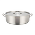 Thumbnail image #1 for Premium 30 Qt Round 18/8 Stainless Steel Brazier with Cover, Induction Ready