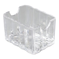 Crystalite Clear Plastic Sugar Packet Caddy, Holds 20 Packets