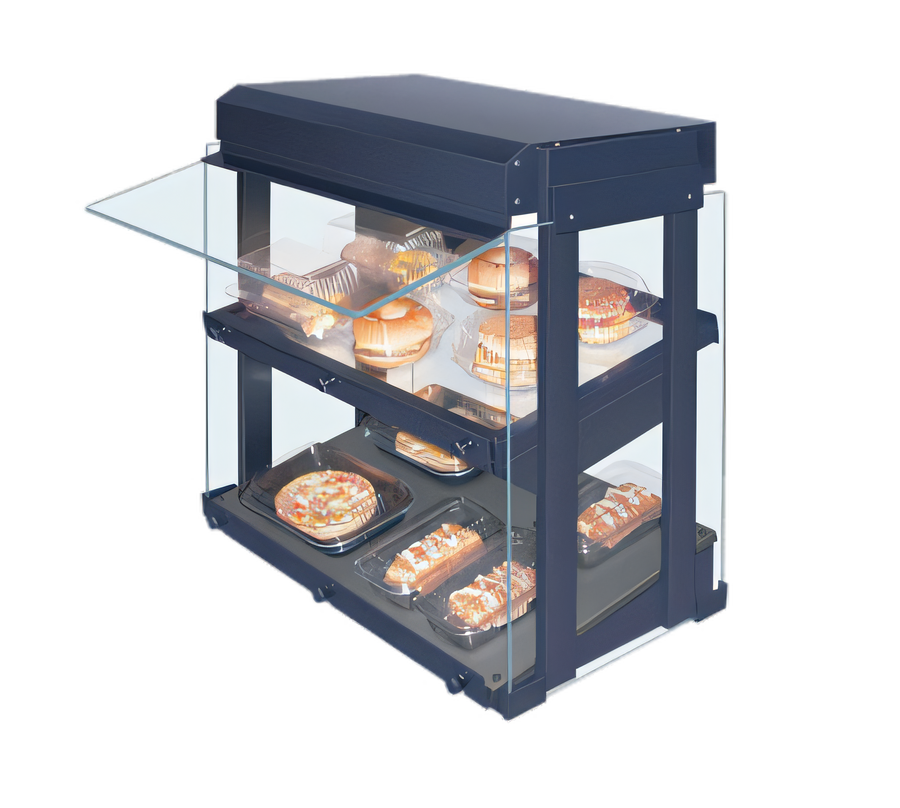 Product image #1 for Hatco Glo-Ray Countertop Hot Food Display Warmer with Slanted Heated Base and Heated Glass Shelf