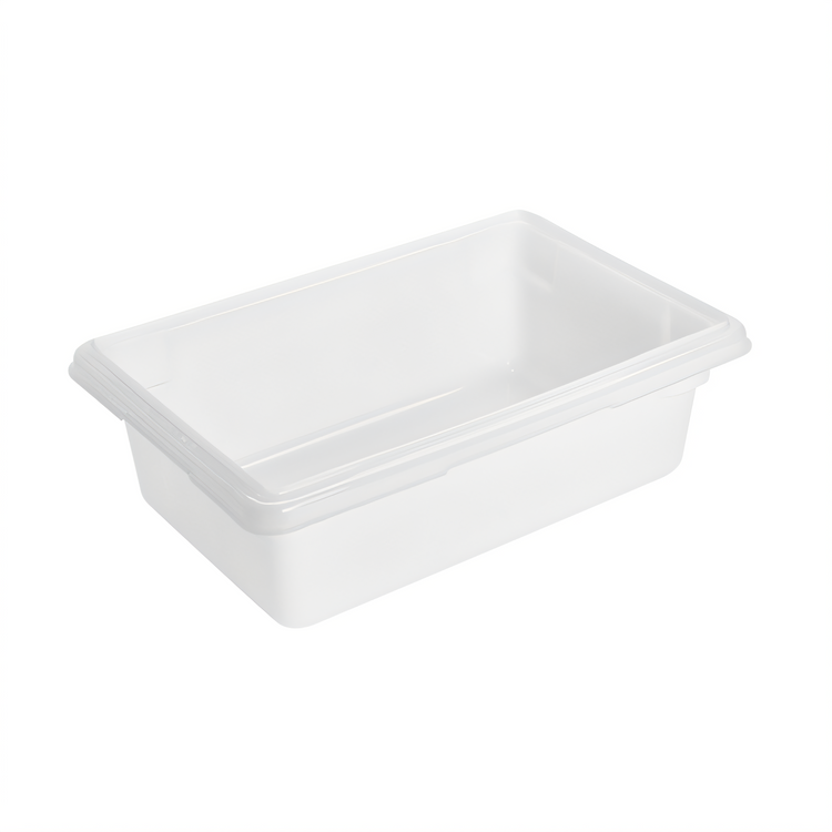 Product image #1 for Rubbermaid Commercial 3-1/2-Gallon White Polyethylene Food/Tote Box, 18 x 12 x 6 Inches, with Date Control Panel