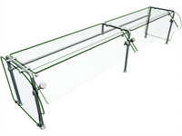 Hatco Flav-R-Shield Self-Service Sneeze Guard Food Shield, 96-Inch Wide, Tempered Glass