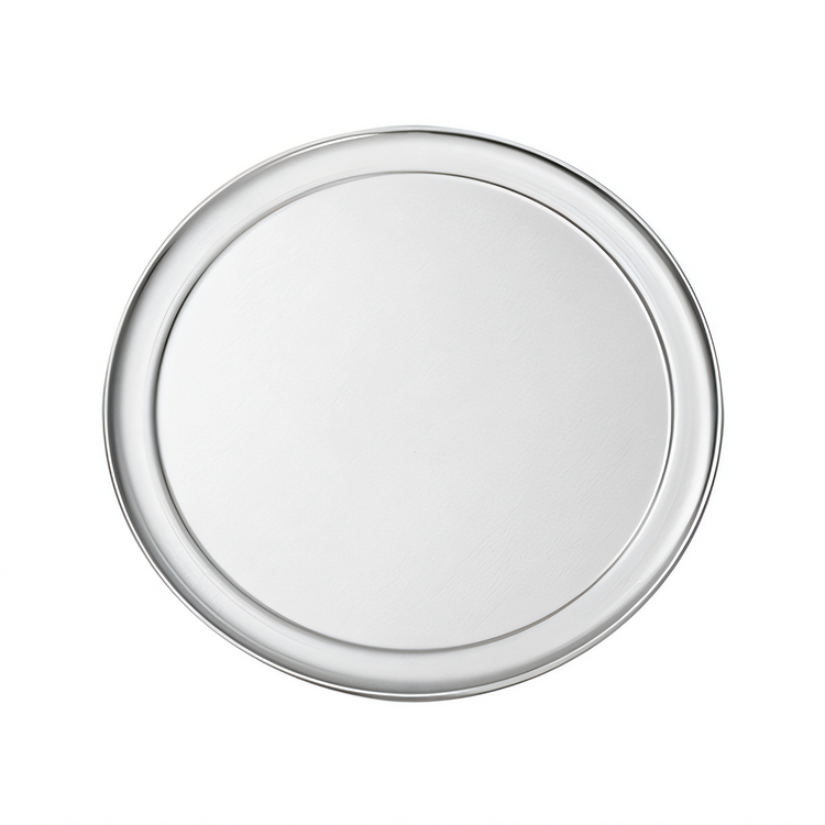 Product image #1 for 14-Inch Aluminum Stackable Tapered Pizza Pan with Flat Bottom and Wide Rim