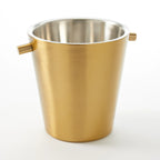 Thumbnail image #1 for American Metalcraft GDWC7 Brushed Gold Stainless Steel Non-Insulated Champagne Bucket, 9.8" Diameter x 8.6"H Case of 4