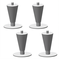 Hoshizaki 4-Pack 6-Inch Stainless Steel Flange Legs for Braising Pans & Tilt Skillets