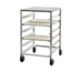 Thumbnail image #1 for New Age Half-Height Mobile Side-Loading Double-Deep Tray Rack for 12 15 x 20 Inch Trays with Stainless Steel Top
