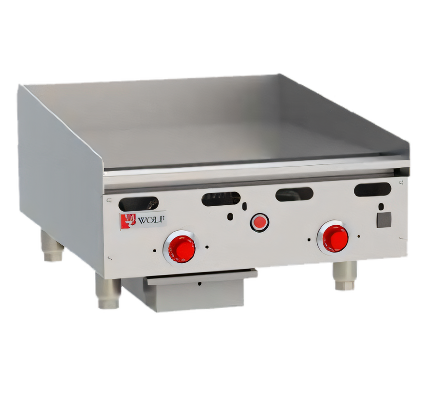 Product image #1 for Wolf ASA24 Countertop Gas Heavy Duty Griddle, 24 x 24 Inch Cooking Surface, 54,000 BTU
