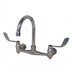Thumbnail image #1 for Advance Tabco Heavy-Duty Lead-Free Splash Mount Faucet with 6-Inch Gooseneck Spout, 8-Inch O.C., and Wrist Blade Handles