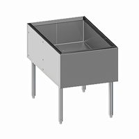 CHOICE Underbar Pass-Thru Ice Bin with Built-In 10-Circuit Cold Plate, 24 x 38 Inches, 175 lb Capacity