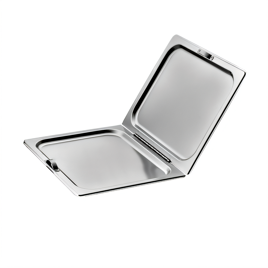 Product image #1 for Full-Size Hinged Flat Solid Stainless Steel Steam Table Pan Cover