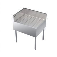 Krowne Royal Series Freestanding Left-End Return Underbar Corner Drainboard, 30 x 24 Inches