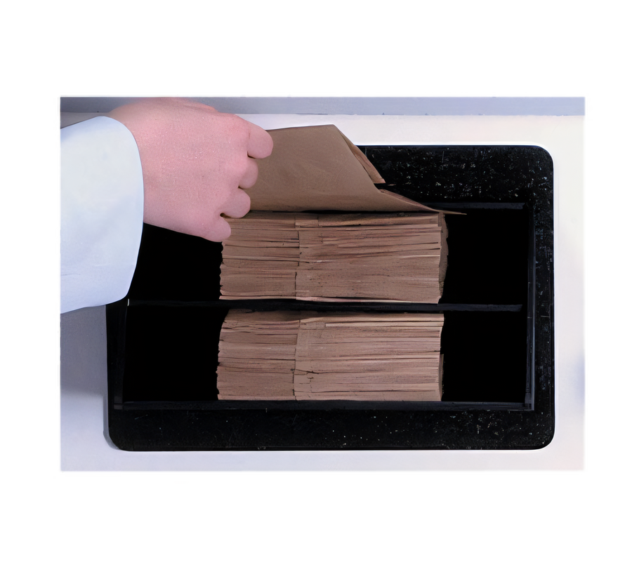 Product image #1 for AcryFab MB-1 Flush-Mount In-Counter 2-Compartment Bag Dispenser