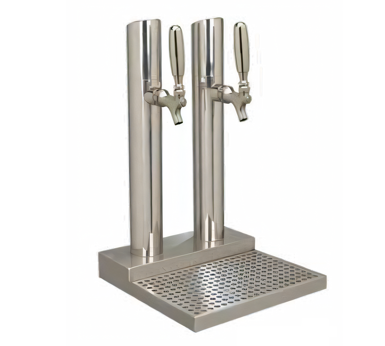 Product image #1 for Skyline 2-Faucet Countertop Glycol-Cooled Draft Beer Station with Kool-Rite Module, Polished Stainless Steel