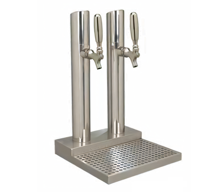Product image #1 for Skyline 2-Faucet Countertop Glycol-Cooled Draft Beer Station with Kool-Rite Module, Polished Stainless Steel