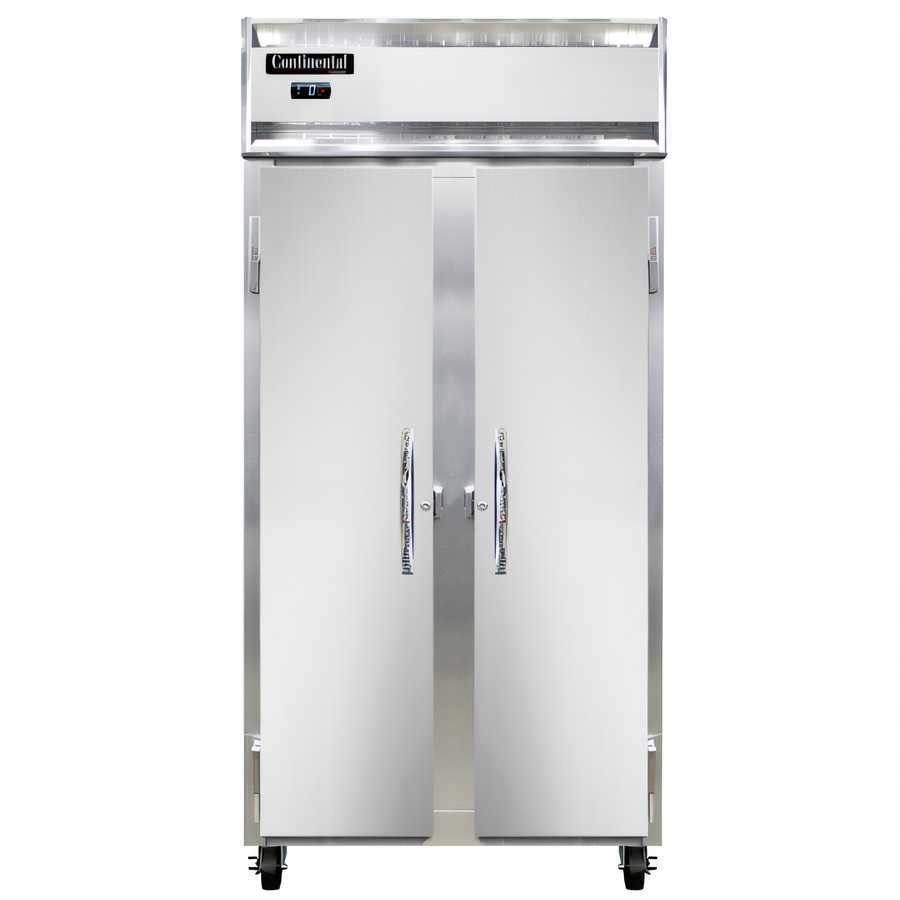Product image #1 for Continental Refrigerator Slim Line 2FSENSA Two-Section Reach-In Freezer with Stainless Steel Exterior
