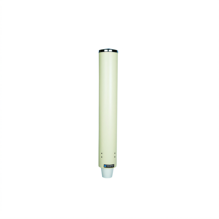 Product image #1 for San Jamar Pull-Type Self-Adjusting Foam Beverage Cup Dispenser, 23-1/2 Inch Tube, Sand