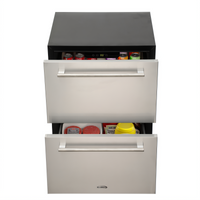 KoolMore 24-Inch Built-In Two-Drawer Outdoor Refrigerator