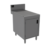 Advance Tabco Prestige Supreme Underbar Drainboard Cabinet with Removable Hinged Doors and 7-Inch Backsplash, 18 x 30 x 36 Inches