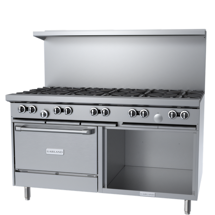 Product image #1 for Garland G Starfire Pro Series 60-Inch Gas Restaurant Range with 10 Open Burners, Standard Oven, and Storage Base