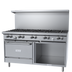 Thumbnail image #1 for Garland G Starfire Pro Series 60-Inch Gas Restaurant Range with 10 Open Burners, Standard Oven, and Storage Base