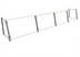 Thumbnail image #1 for Hatco Flav-R-Shield EP15-132 Single-Sided Full-Service Pass-Over Sneeze Guard, 132W x 18D x 22H