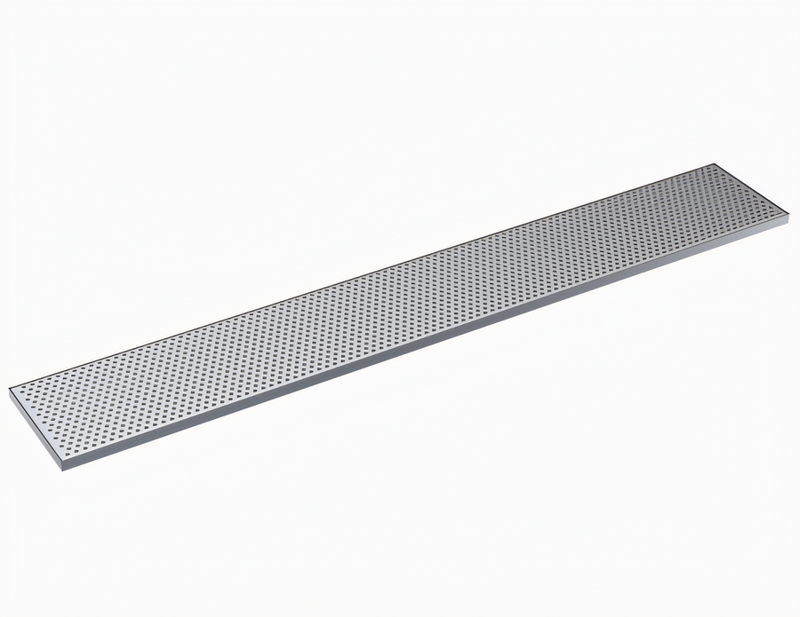Product image #1 for 52 Inch Wide Brushed Stainless Steel Drip Tray