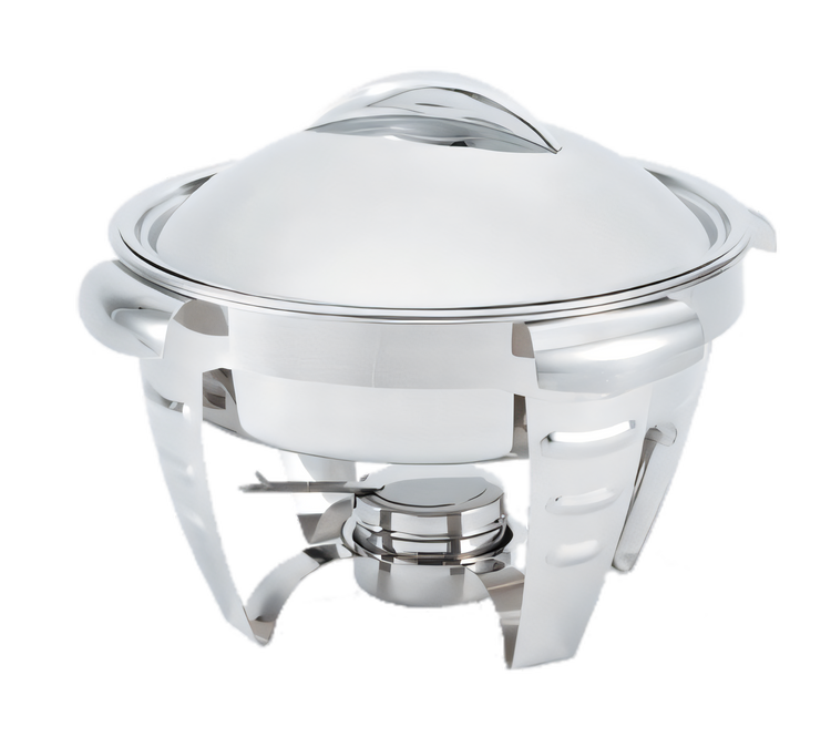 Product image #1 for Vollrath Maximillian Steel™ Large Round 6 Qt Stainless Steel Chafer with Lift-Off Cover