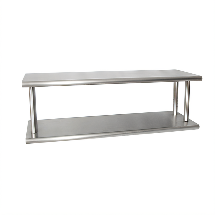 Product image #1 for BK Resources Double Tier Pass-Through Shelf, 24 x 24 Inches, 304 Stainless Steel