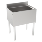 Thumbnail image #1 for Krowne Silver Series 18-24 Insulated Stainless Steel Bar Ice Bin, 24-Inch Wide, 12-Inch Deep, 3-Inch Backsplash, Sliding Cover