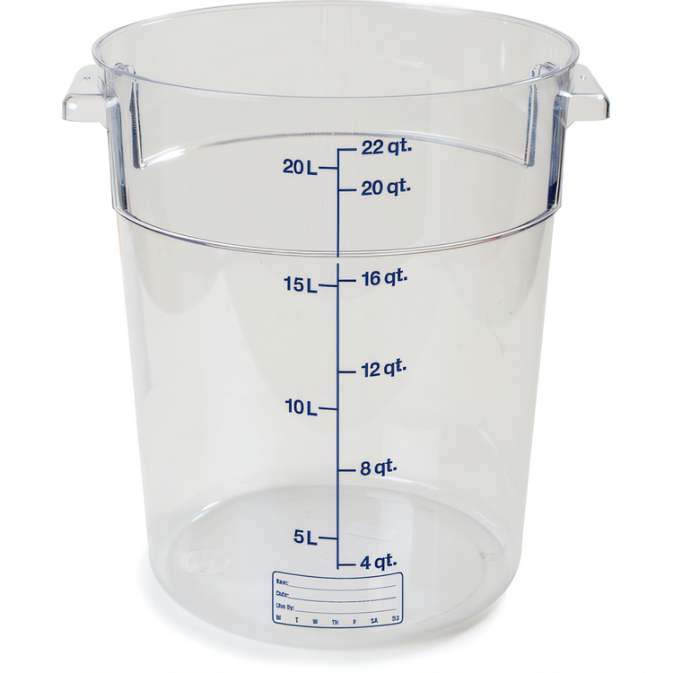 Product image #1 for StorPlus 22-Quart Round Clear Polycarbonate Food Storage Container, Container Only