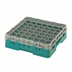 Thumbnail image #2 for Cambro Camrack Full Size 25-Compartment Glass Rack with Soft Gray Extender, Teal