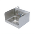 Thumbnail image #1 for T&S Brass Wall-Mounted Stainless Steel Hand Sink with Side Splash Shields and 4-Inch Mixing Faucet