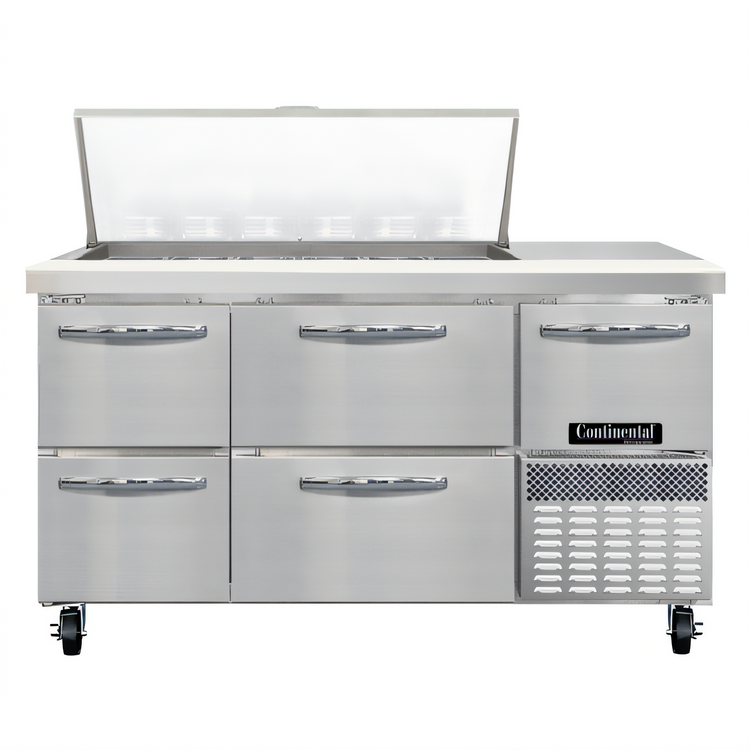 Product image #1 for Continental Refrigerator RA60N18M-D 60" Refrigerated Sandwich Prep Table with 18 Pan Capacity