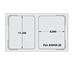 Thumbnail image #1 for Miramar Stainless Steel Plain-Edge Template Adapter Plate for Two Small Food Pans