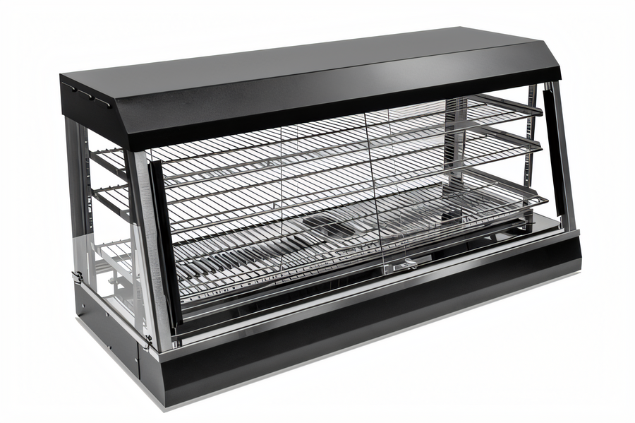 Product image #1 for Vollrath HFM-48 Countertop Self-Service Hot Food Merchandiser, Angled Illuminated Display, 48-Inch