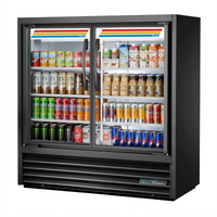 True Slim Line 2-Section Glass Door Visual Refrigerated Merchandiser, 48-Inch High, R290