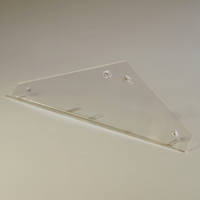 Carlisle Clear Acrylic Double-Sided Sneeze Guard End Panel, 28 x 10 Inches