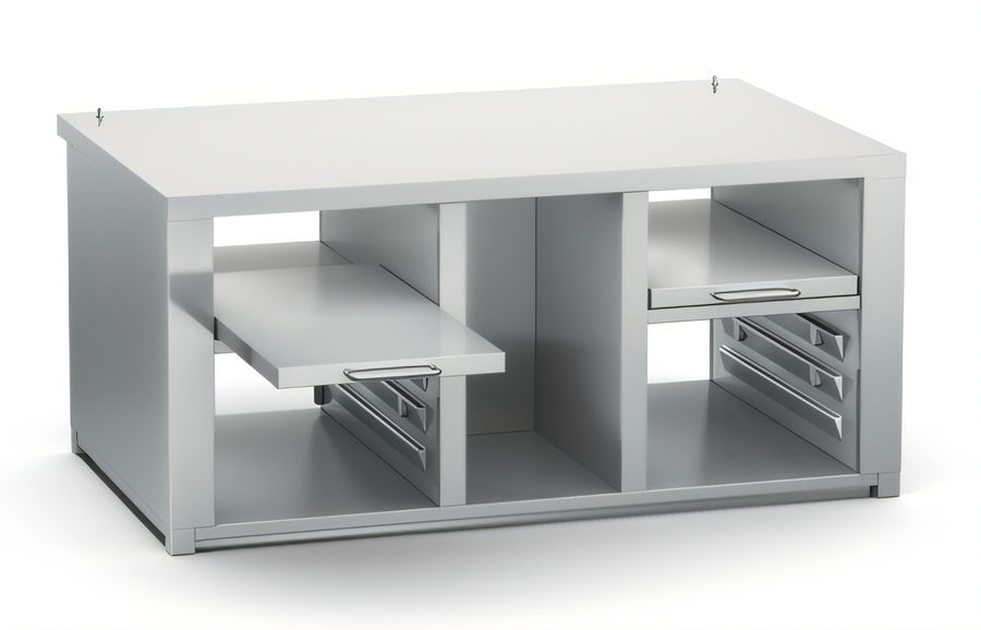 Product image #1 for RATIONAL Equipment Stand for Size 2-S Unit with Pull-Out Shelves