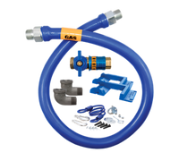 Dormont Blue Hose Moveable Gas Connector Kit, 3/4-Inch ID x 60-Inch, with Safety Quik Valve and Safety-Set