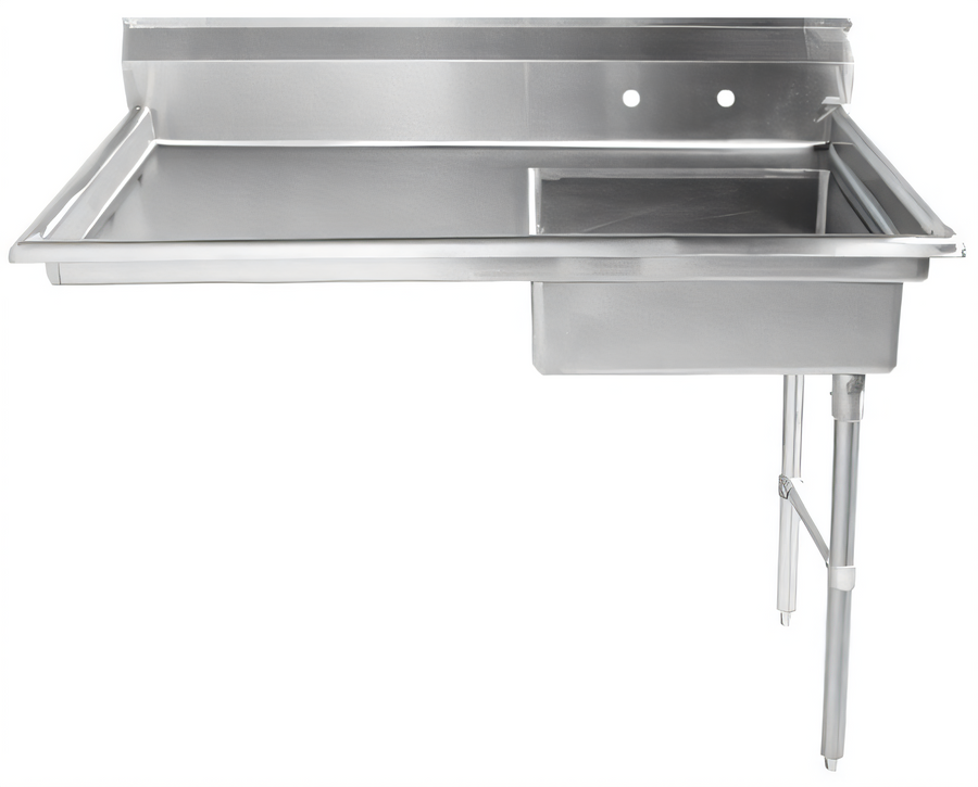 Product image #1 for Omcan USA 50-Inch Right-Hand Undercounter Soiled Dish Table with 20 x 20 x 8 Pre-Rinse Sink