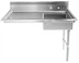 Thumbnail image #1 for Omcan USA 50-Inch Right-Hand Undercounter Soiled Dish Table with 20 x 20 x 8 Pre-Rinse Sink