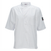 Thumbnail image #1 for Signature Chef Broadway Ventilated Tapered Fit Short Sleeve Chef Shirt, White, Medium